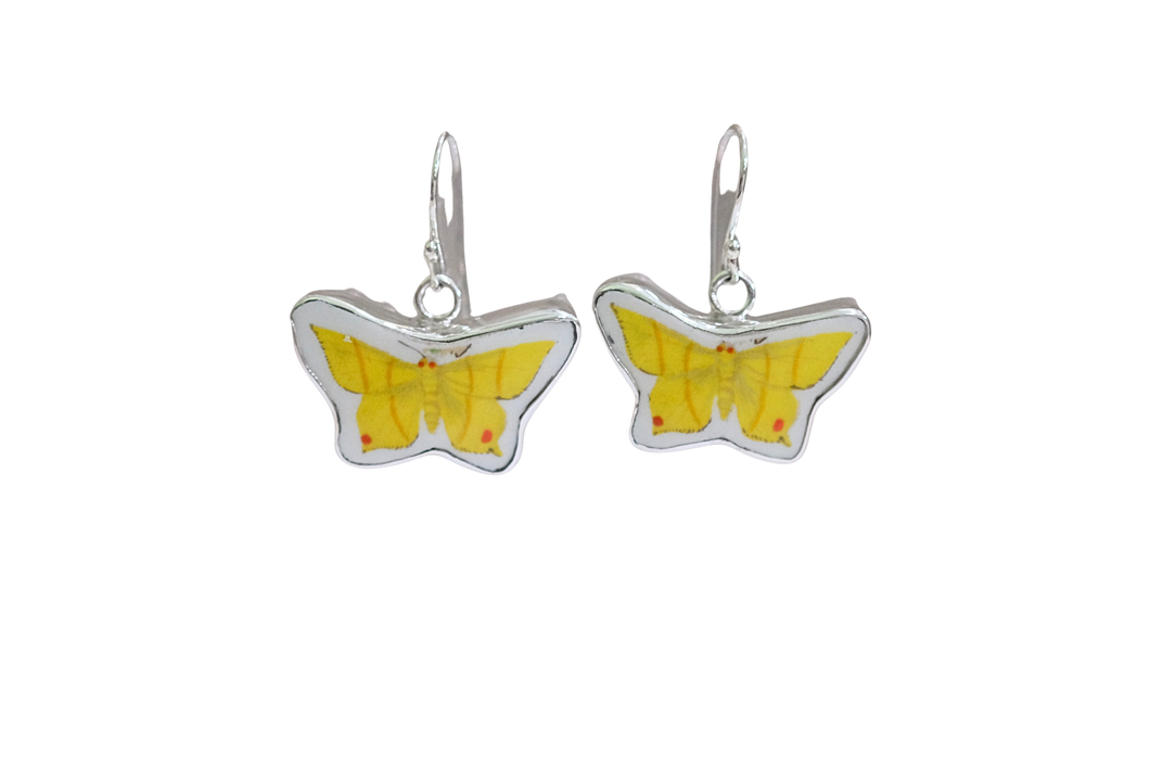 Yellow Butterfly Earrings