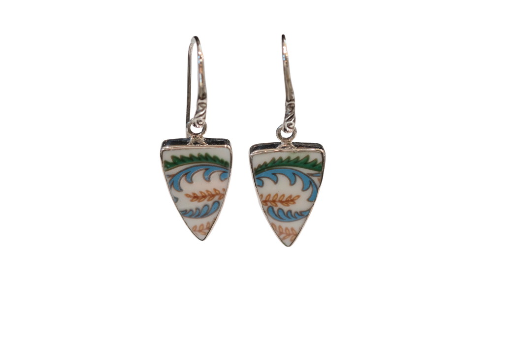 Ying Yang Triangle Earrings