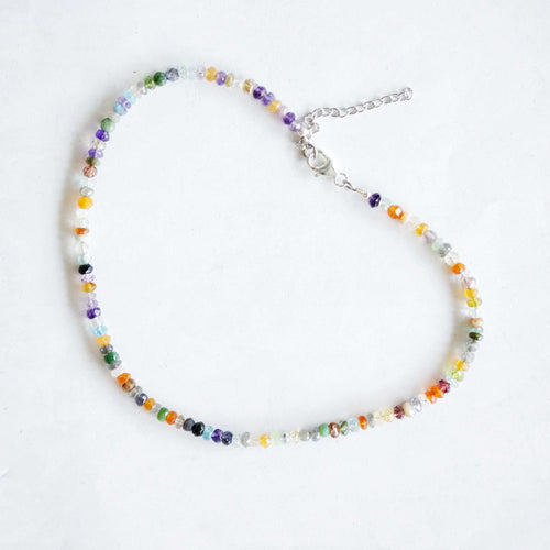 4mm Multi Color Faceted Gemstone Beads