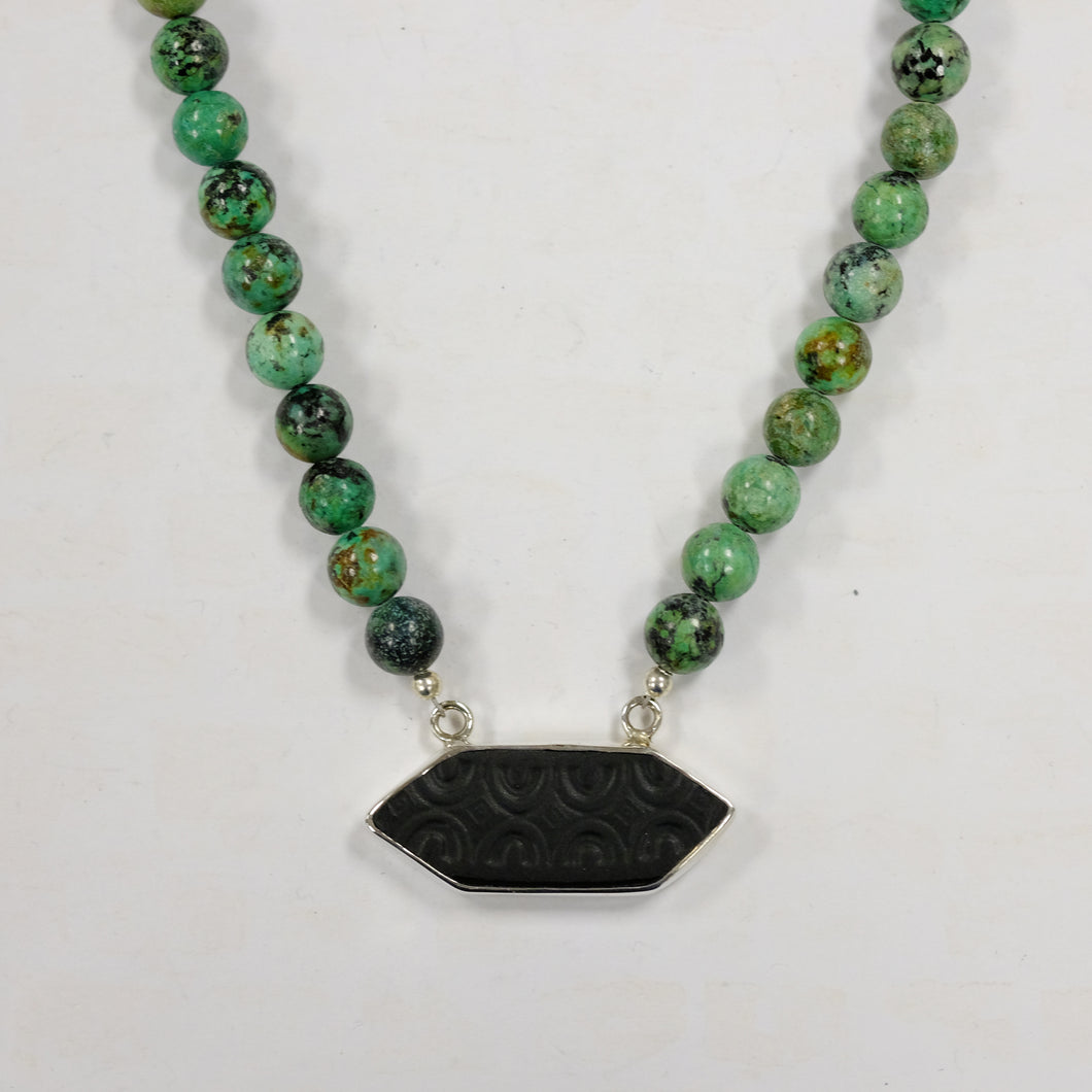 Tooled Black Necklace