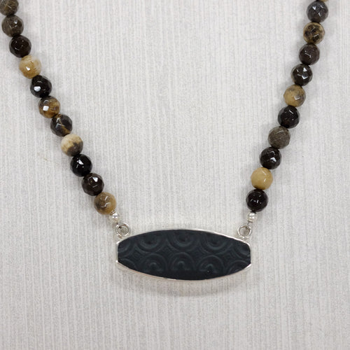 Tooled Black Necklace