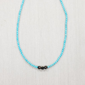 Turquoise and Pave Choker